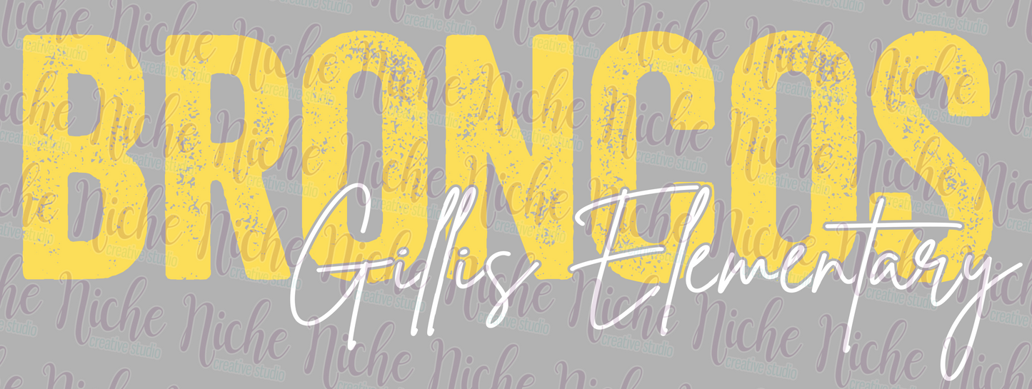 -BRO8700 Gillis Broncos Decal