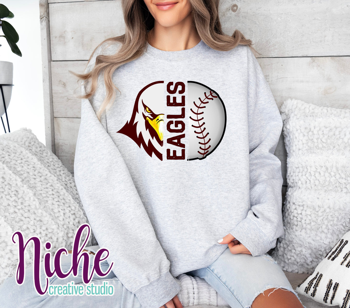 -SCH8673 Eagles Baseball Decal
