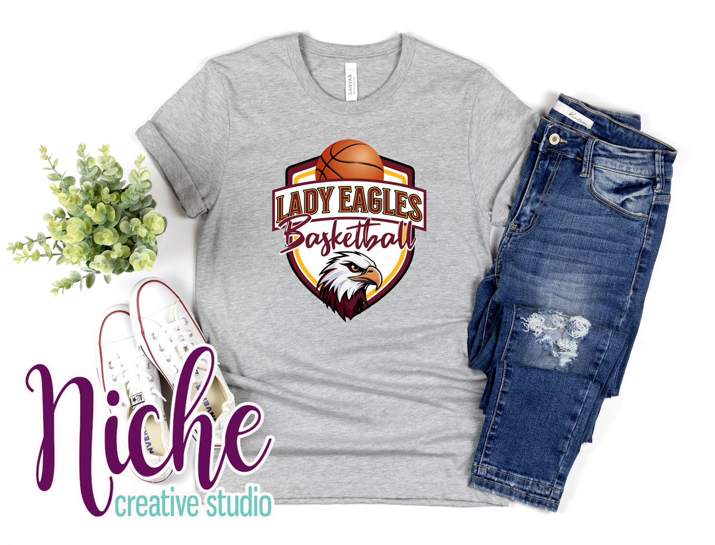 -SCH8678 Lady Eagles Basketball Decal