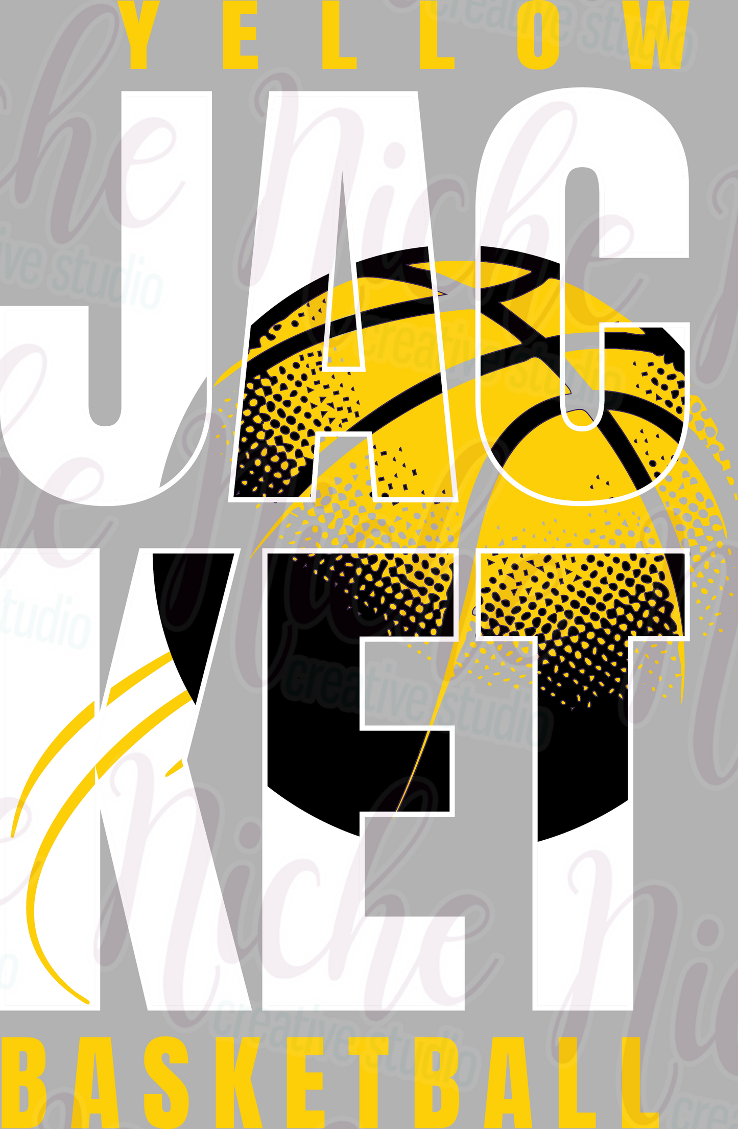 -SCH8702 Yellow Jackets Basketball Decal