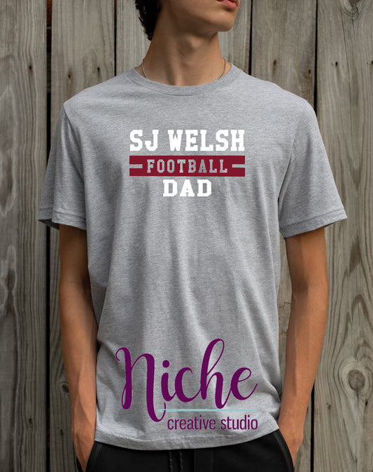 -SJW716 SJ Welsh Football Dad Decal