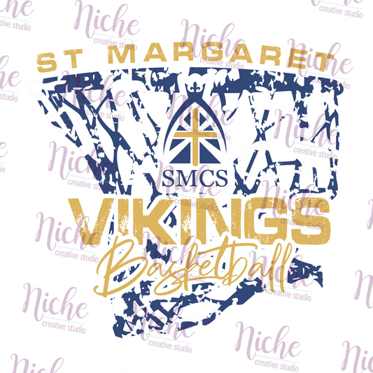 -SMCS5641 St Margaret Vikings Basketball Decal