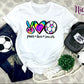 -SOC1007 Peace Love Soccer Decal