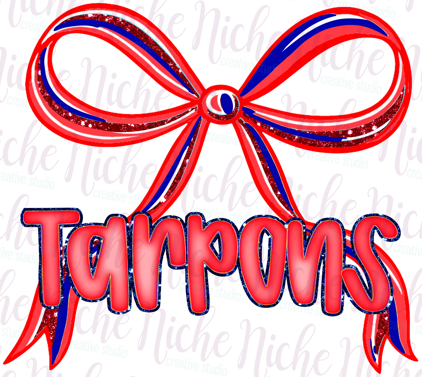 -SOC8403 South Cameron Tarpon Preppy Bow Decal