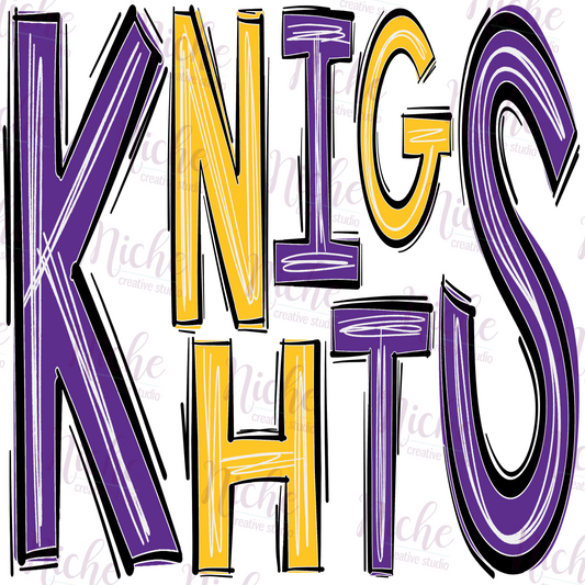 -SOU1941 Knights Doodle Decal