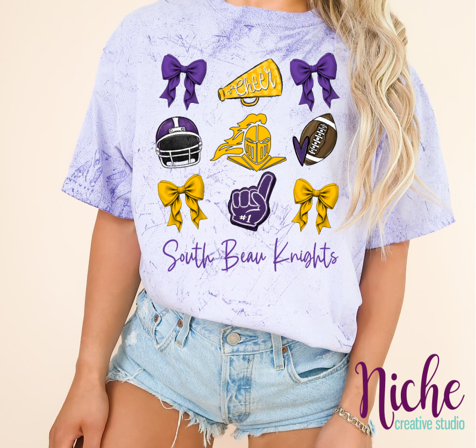 -SOU1969 South Beau Football and Bows Decal