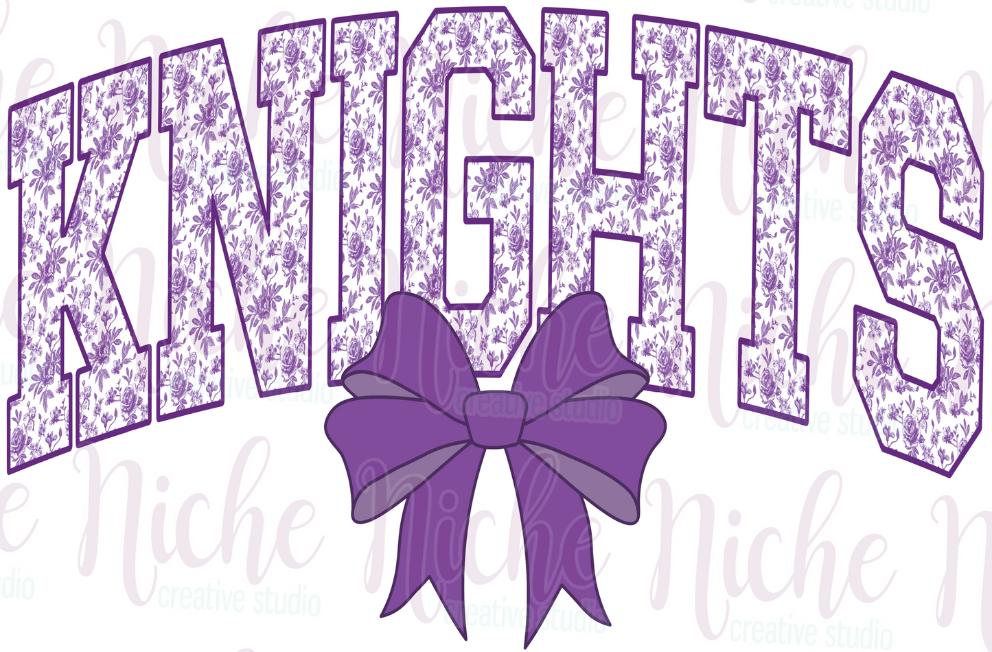-SOU4429 Knights Purple Toile Decal