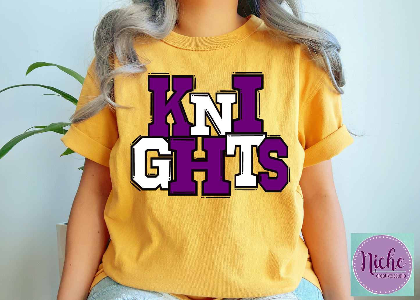 -SOU6013 Knights Sports Letters Decal