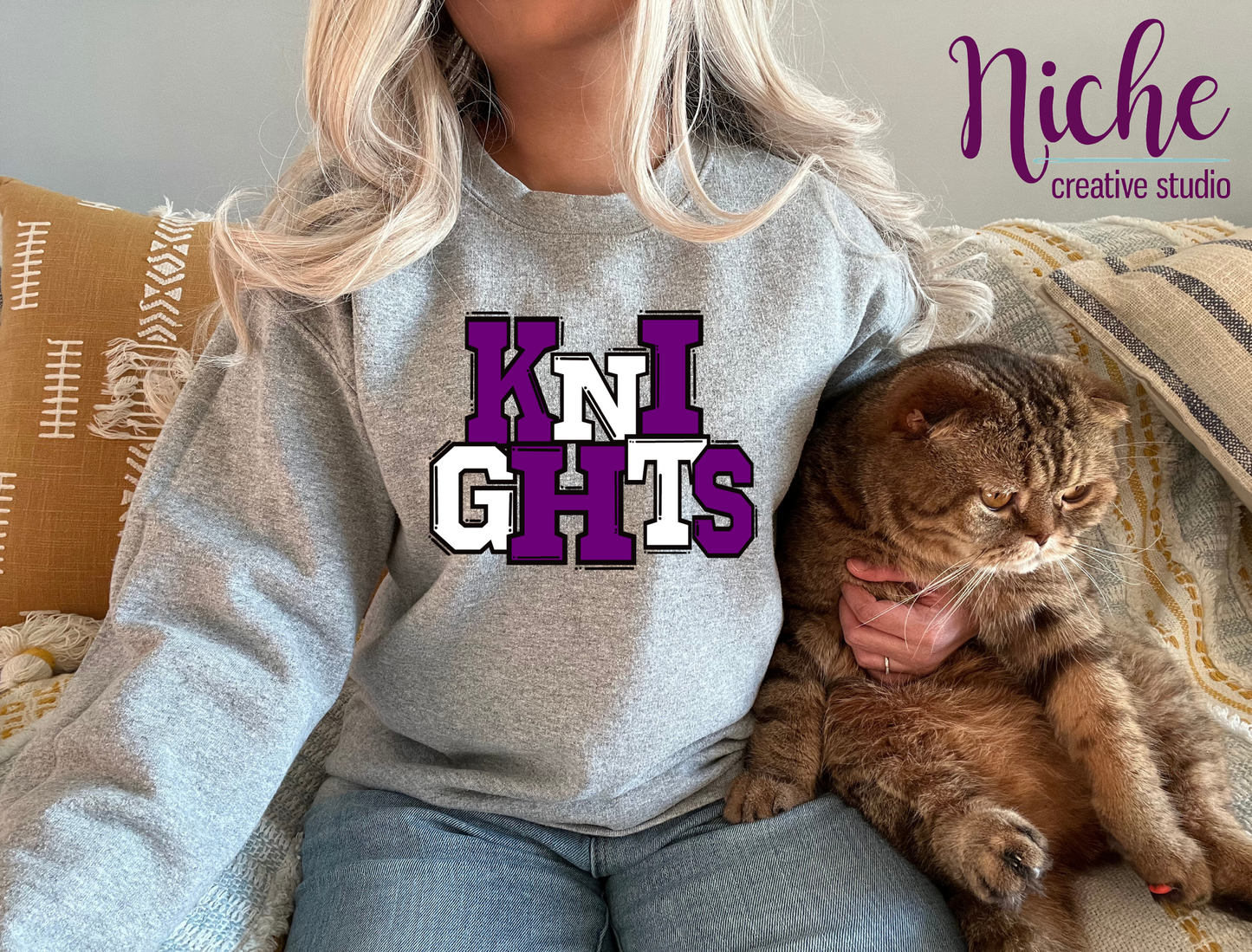 -SOU6013 Knights Sports Letters Decal