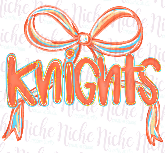 -SOU8296 Preppy Knights Bow Decal
