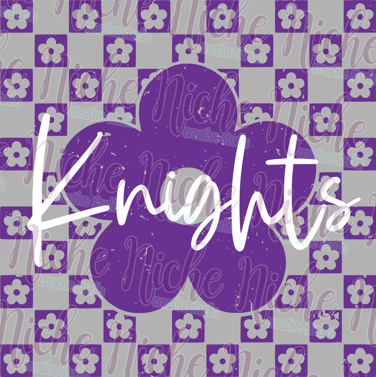 -SOU8310 Checkered Flower Knights Decal