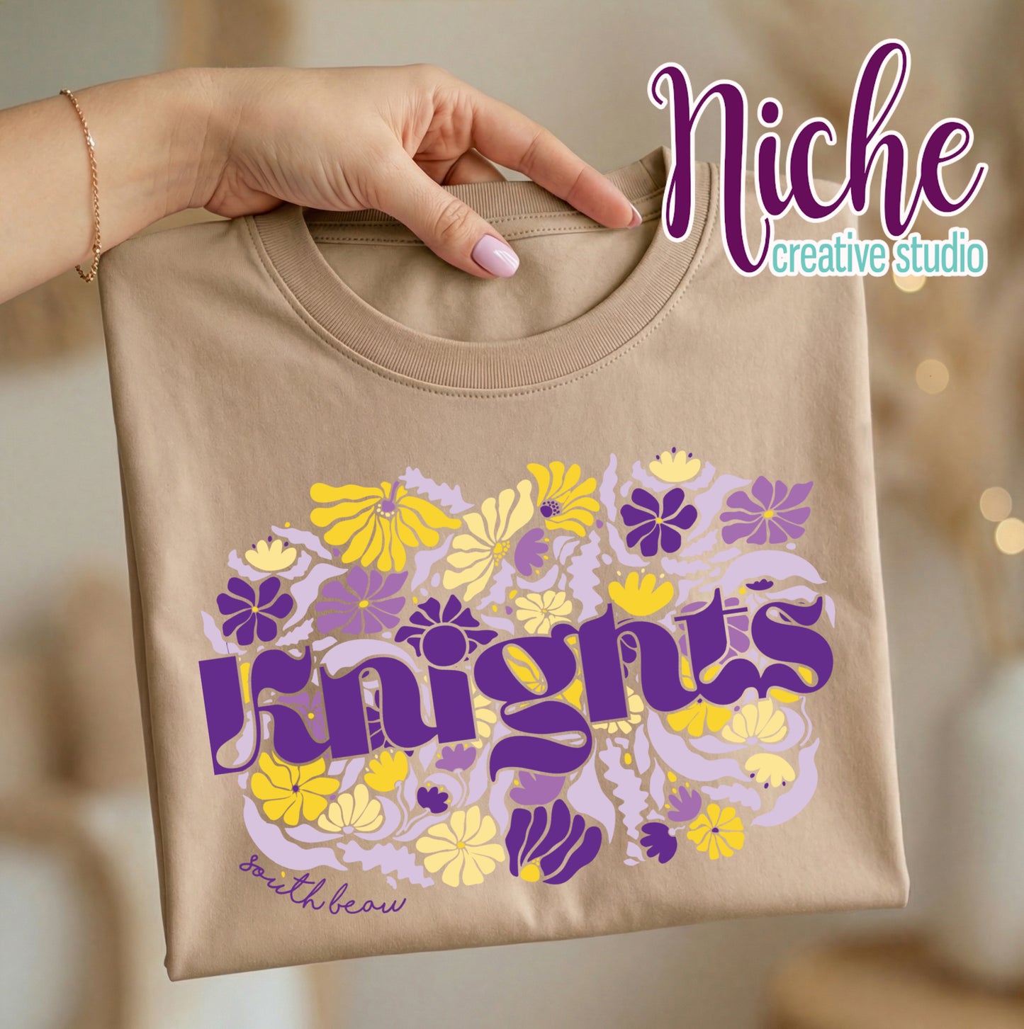 -SOU8435 Knights Groovy Floral Decal