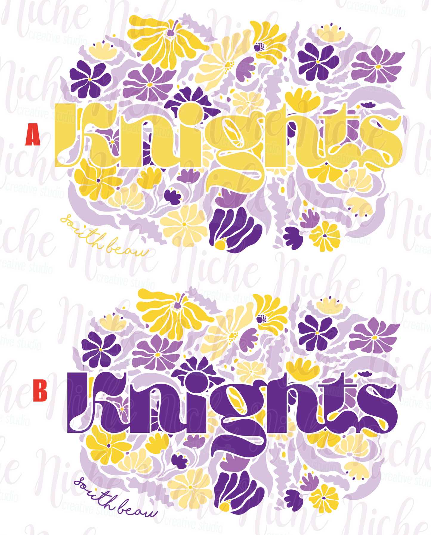 -SOU8435 Knights Groovy Floral Decal