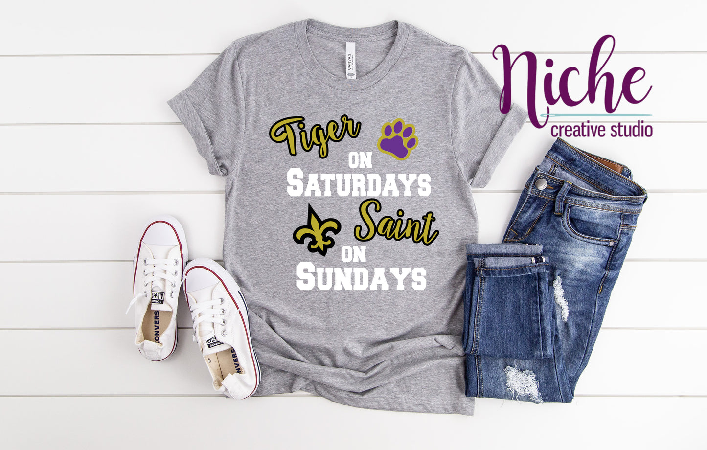 -SPO5150 Tiger on Saturday Saint on Sunday Decal