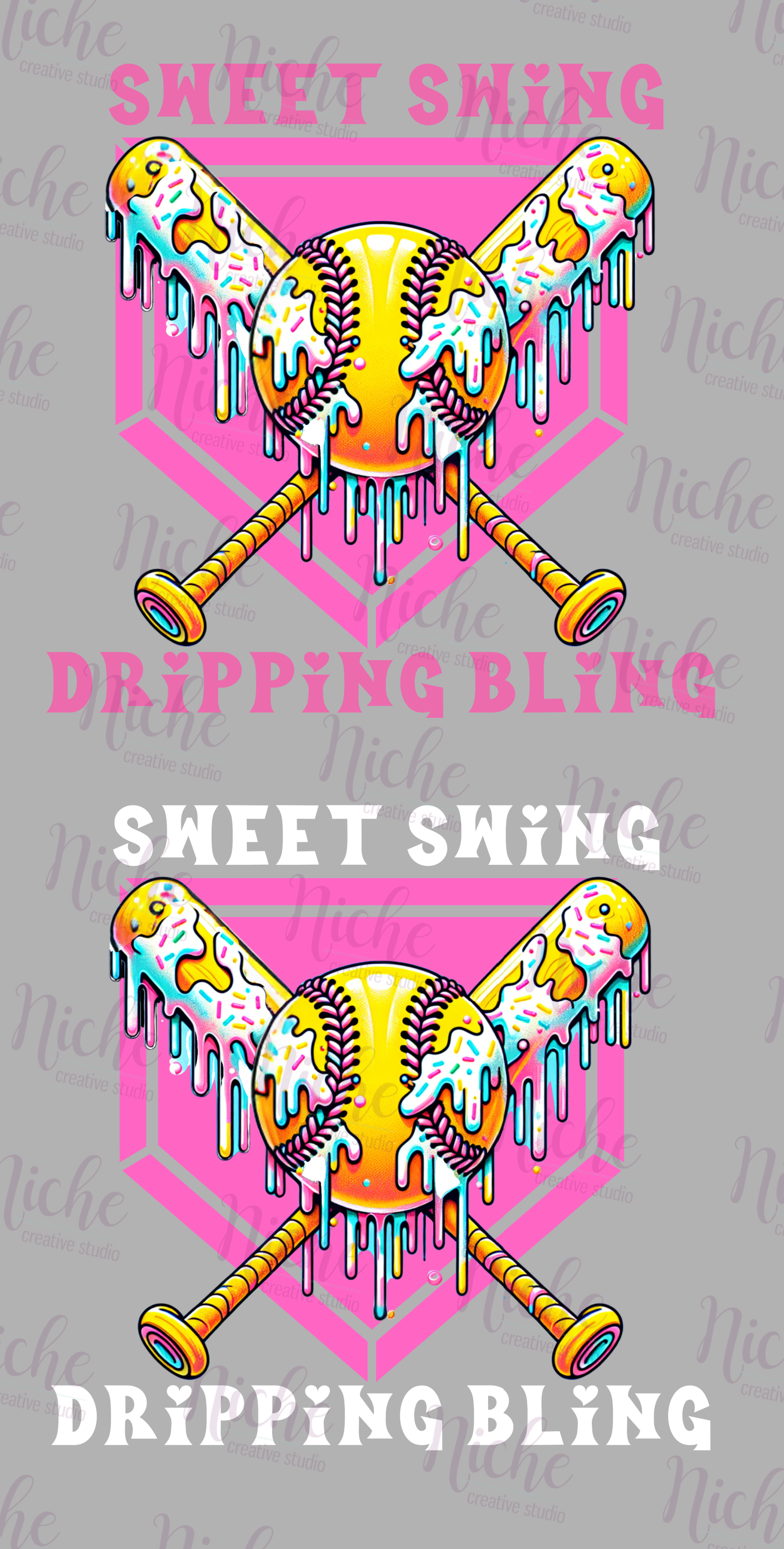 -SPO8003 Sweet Swing Dripping Pink Plate Decal – Niche Creative Studio
