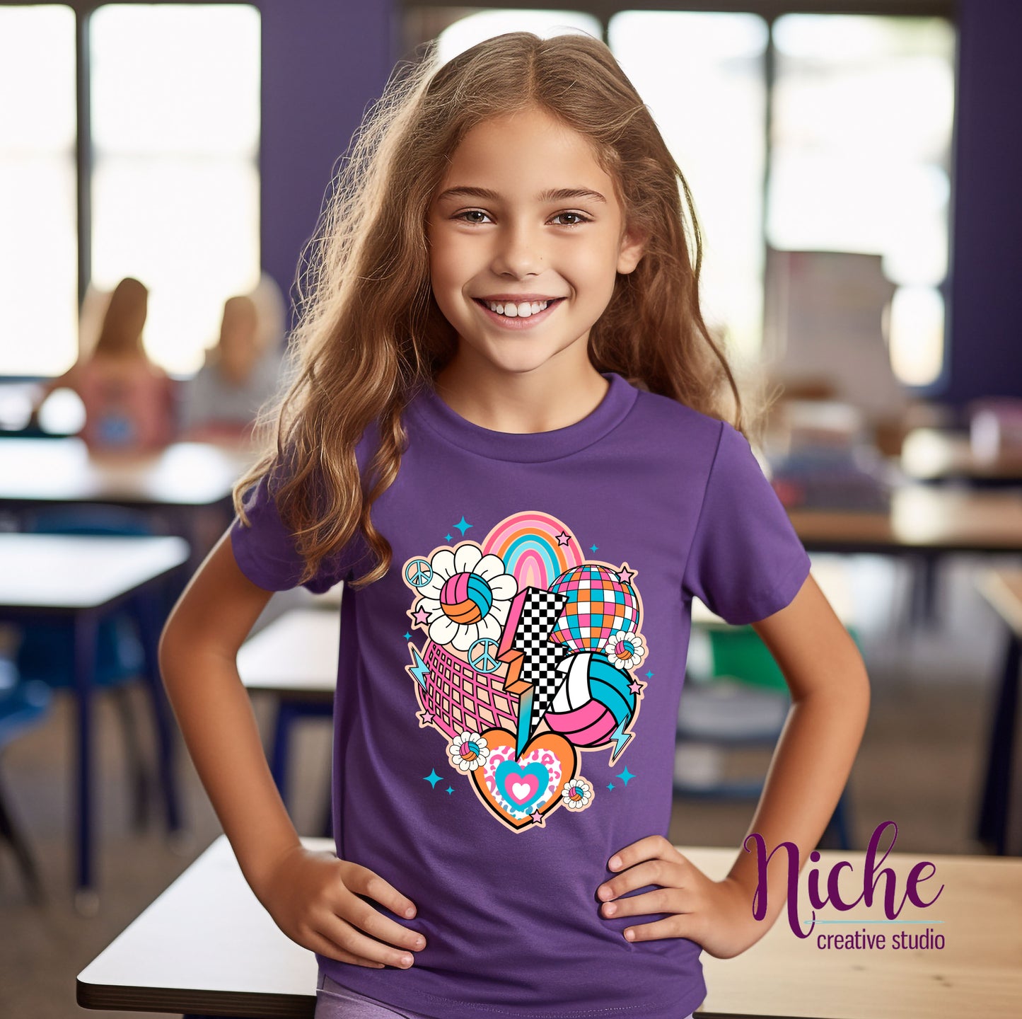 -SPO8066 Volleyball Collage Decal