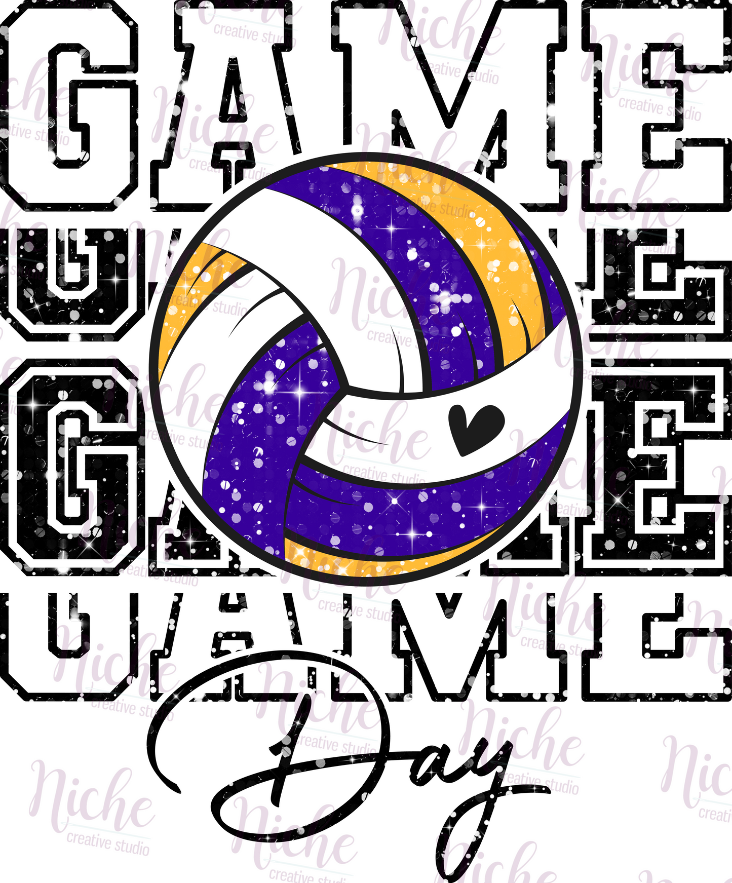 -SPO8072 Volleyball Game Day Decal