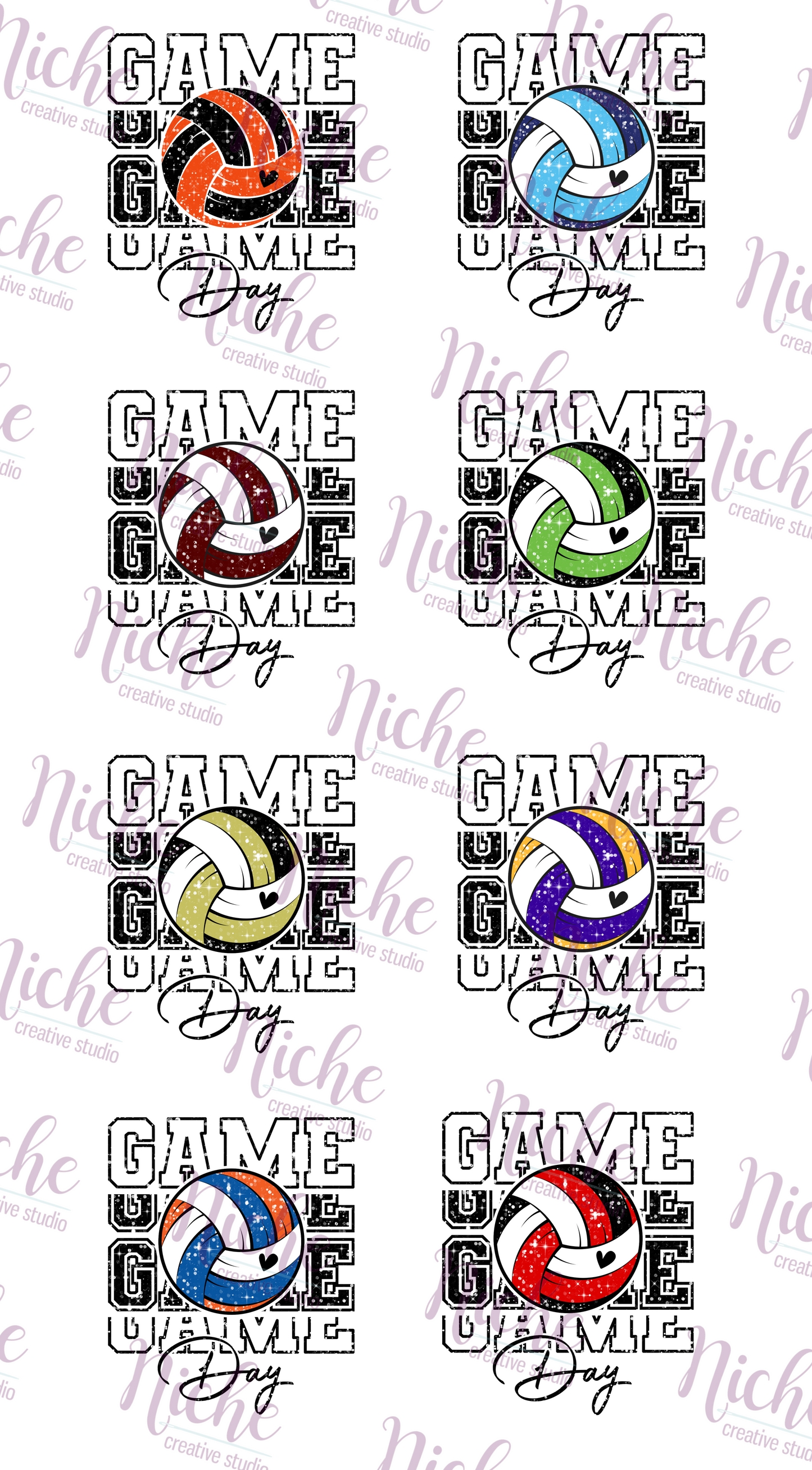 -SPO8072 Volleyball Game Day Decal