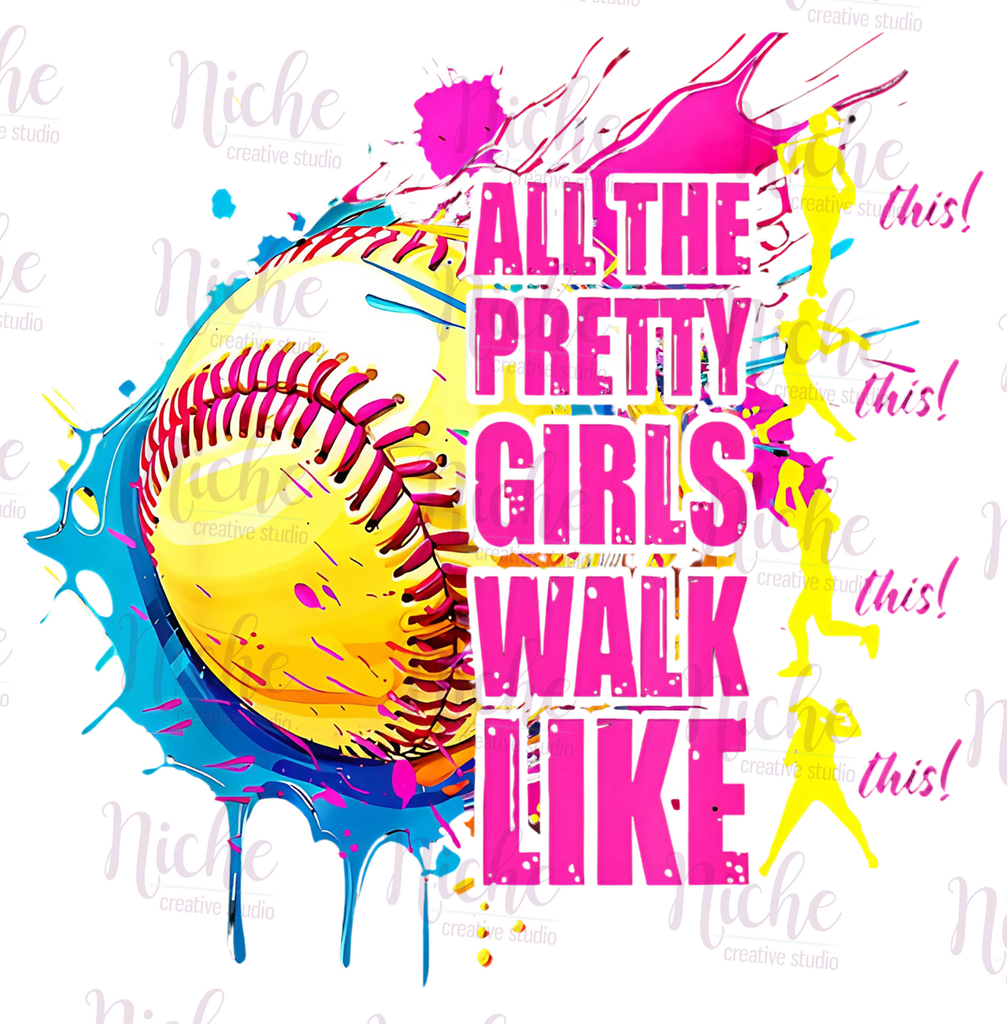 -SPO8260 All The Pretty Girls Walk Like This Decal