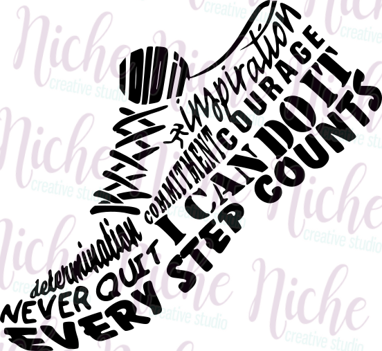 -SPO8301 Sneaker Every Step Counts Decal