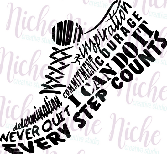 -SPO8301 Sneaker Every Step Counts Decal