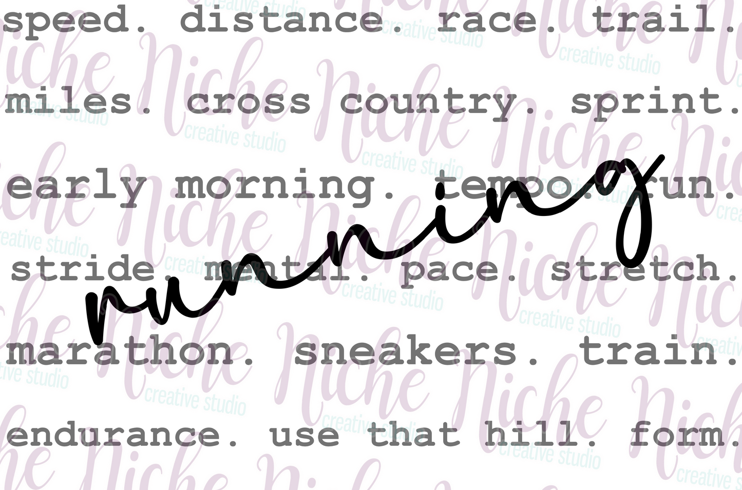 -SPO8307 Running Collage Decal