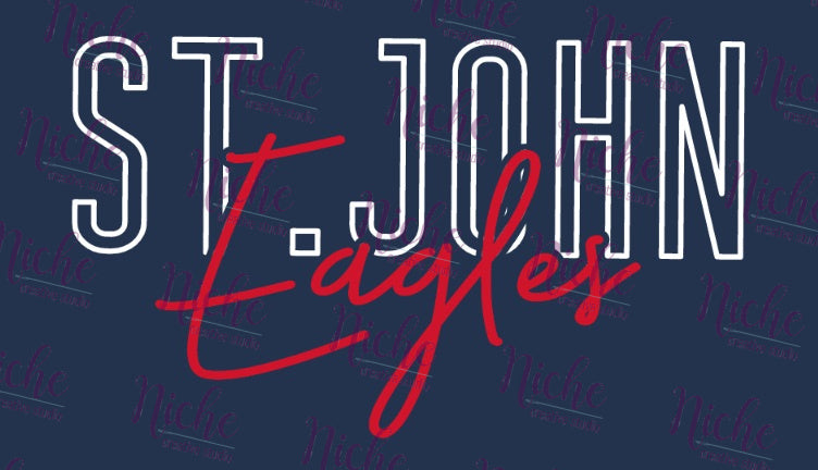 - STJ590 St. John Stacked Decal