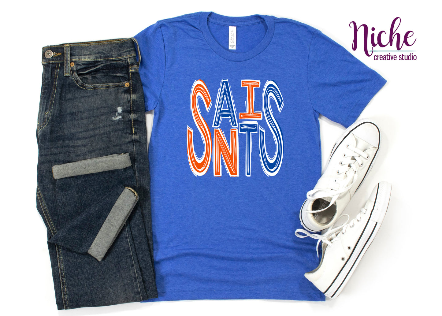 -STL1946 Saints Doodle Decal