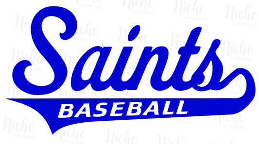 -STL258 Saint Baseball Swoosh Decal