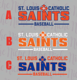 -STL3000 Saints Baseball Decal