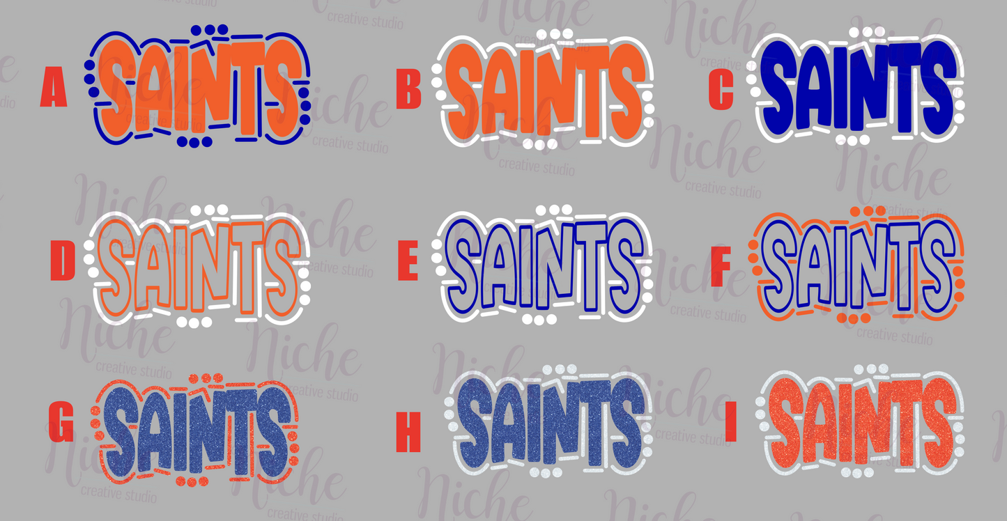 -STL3301 Saints Doodle Decal