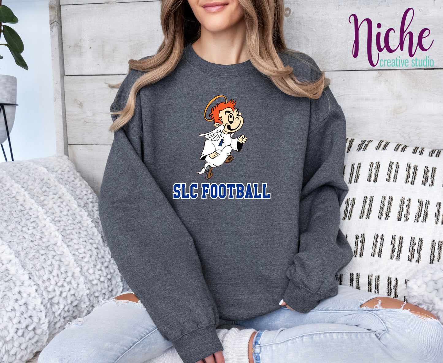 -STL3361 Angel Boy Football Decal