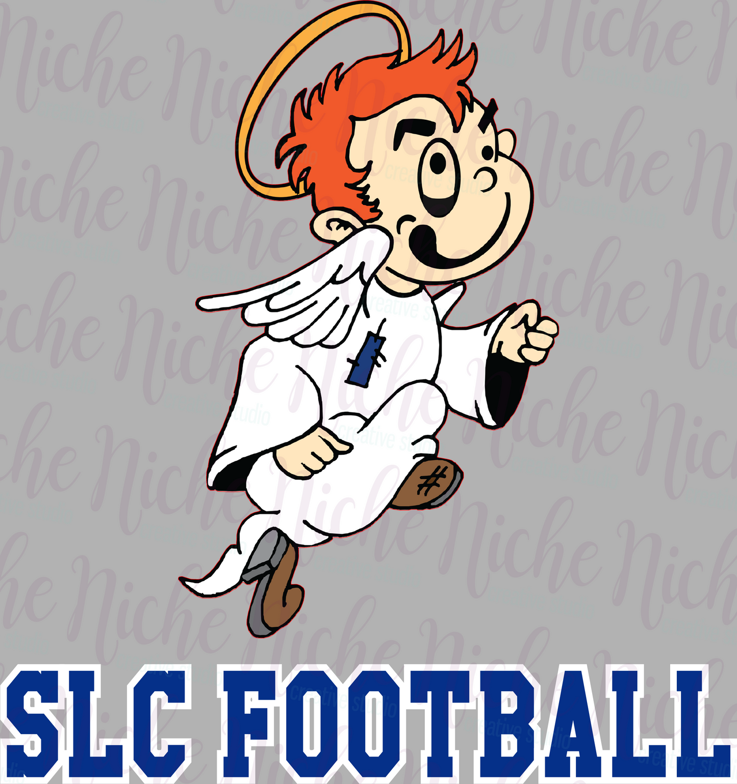-STL3361 Angel Boy Football Decal