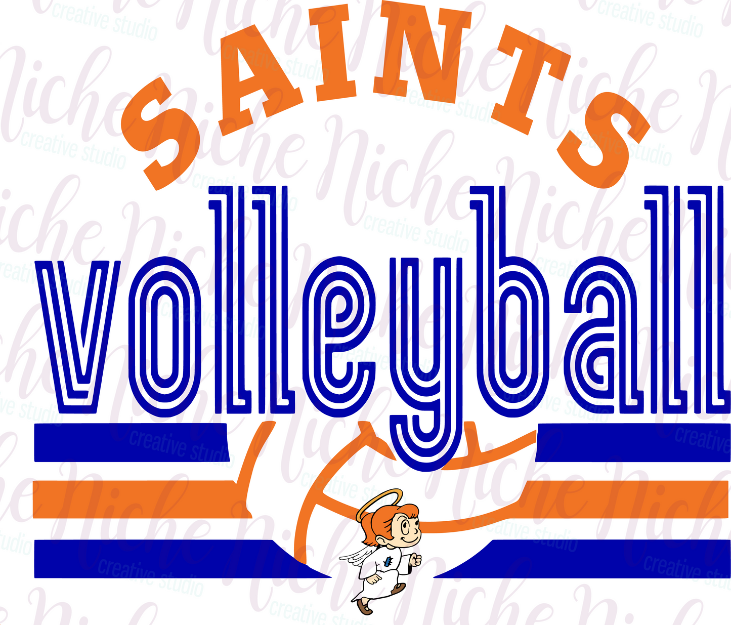 -STL3385 Saints Volleyball Decal
