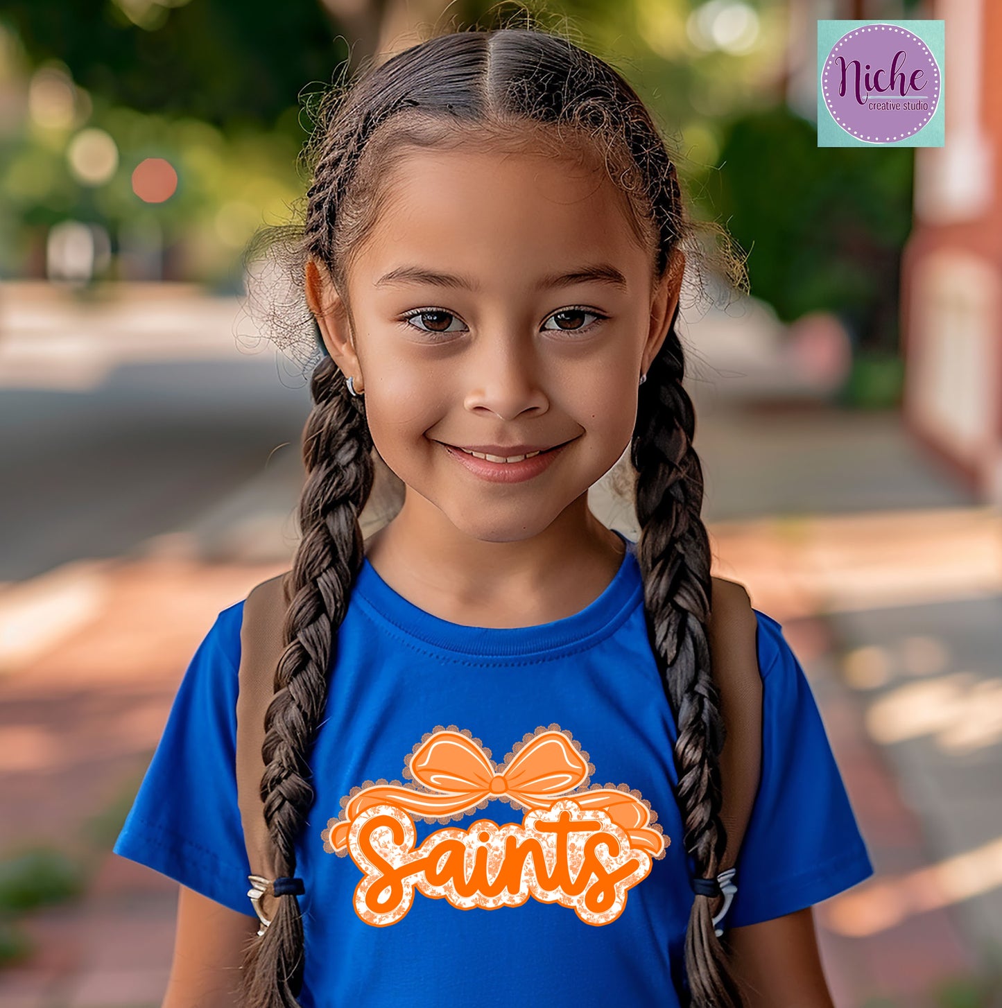 -STL8210 Saints with Bow Decal