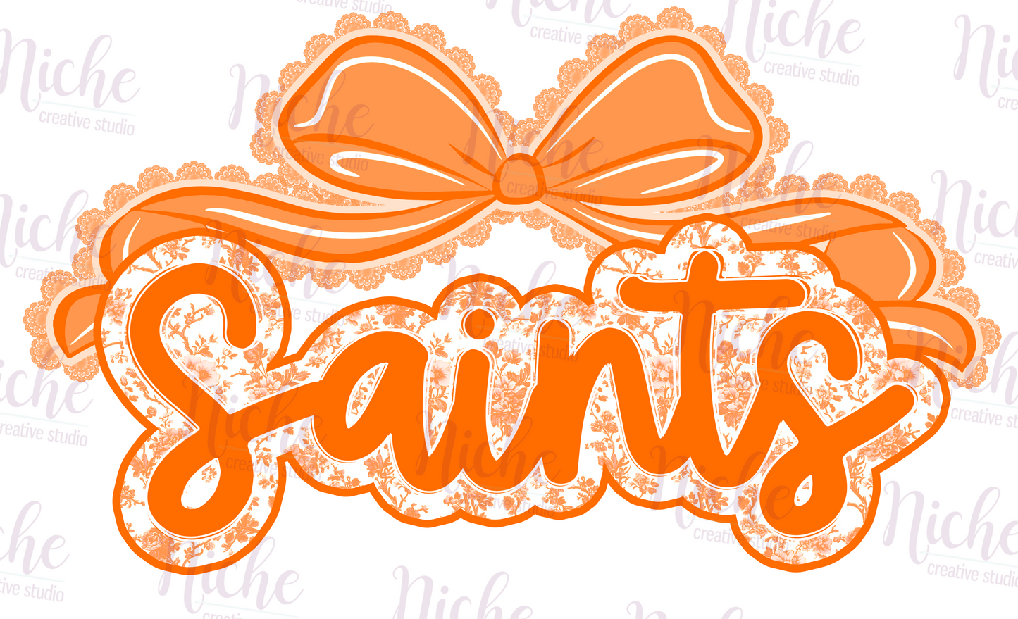 -STL8210 Saints with Bow Decal