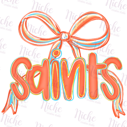 -STL8215 Saints Preppy Bow Decal