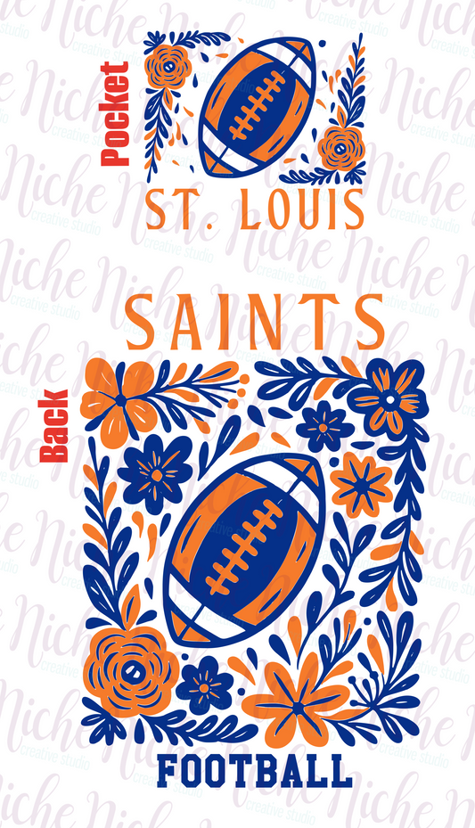 -STL8266 **Combo** Floral Football Saints Decal