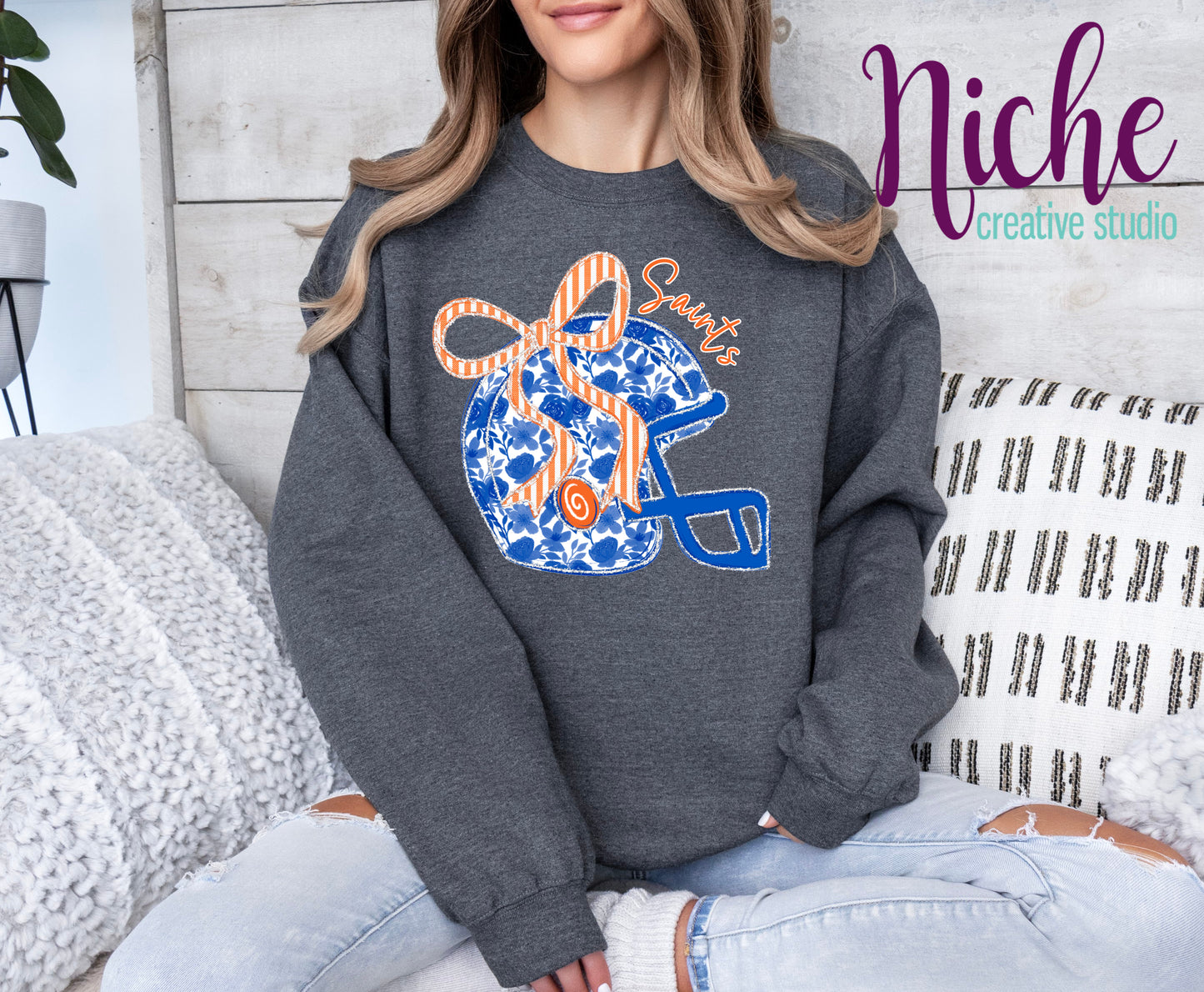 -STL8301 Saints Helmet Decal