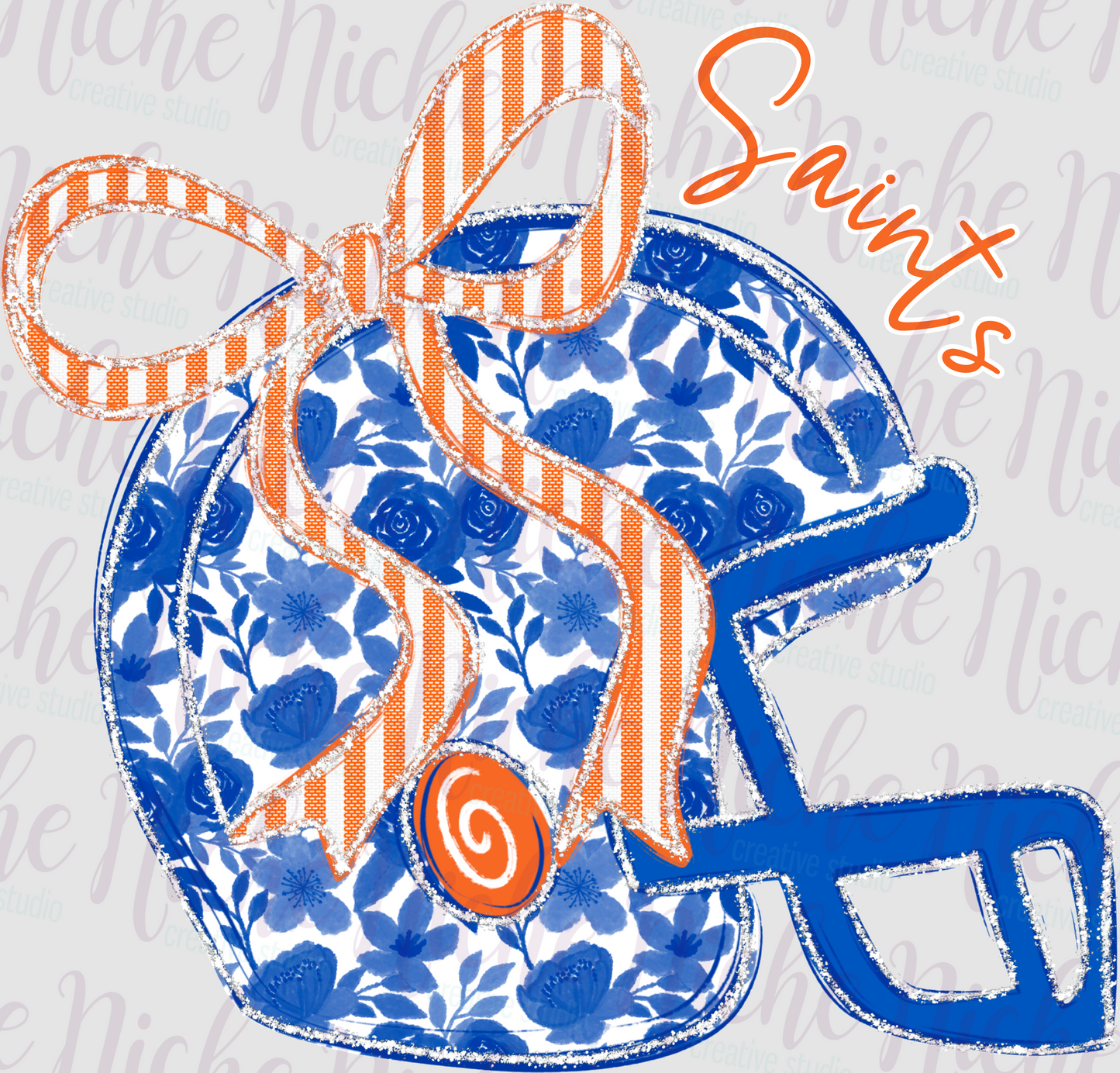 -STL8301 Saints Helmet Decal