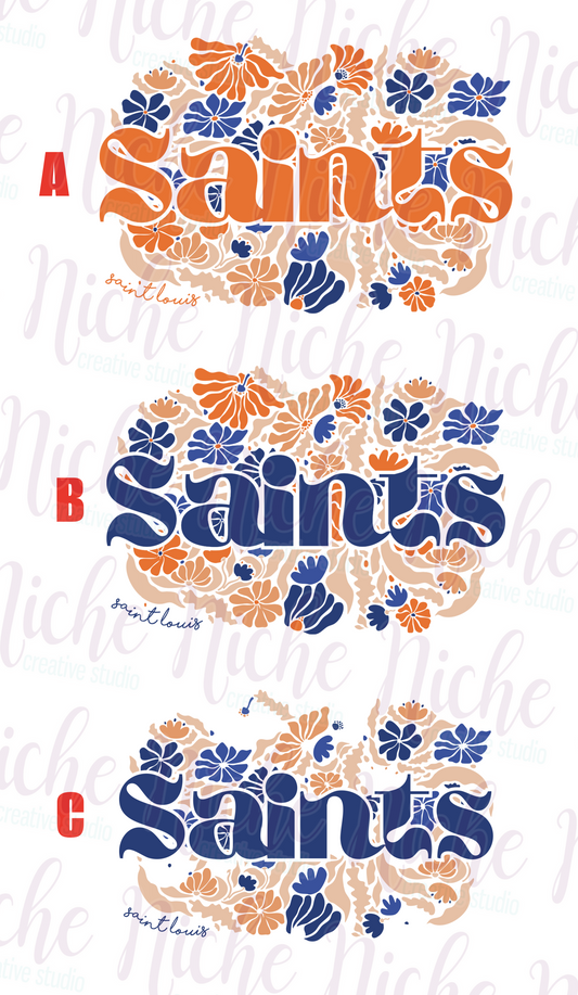 -STL8315 Saints Groovy Floral