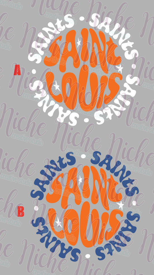 -STL8516 Saints Groovy Circle Decal