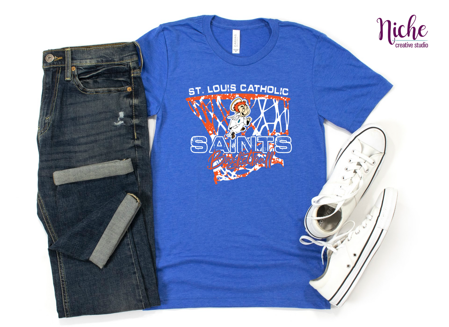 -STL932 Saints Basketball Decal