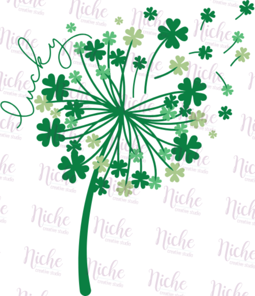 -STP1631 Clover Dandelion Decal