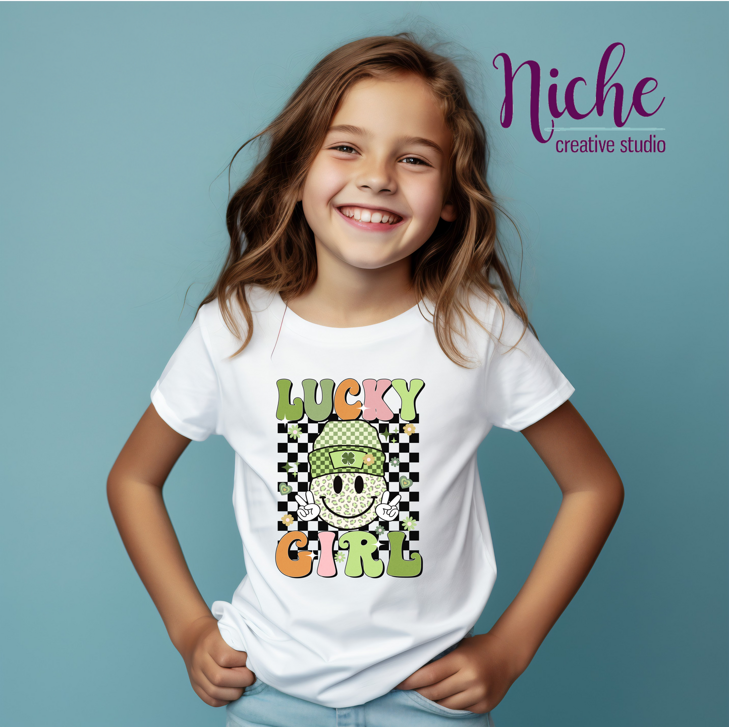 -STP8034 Lucky Girl Decal