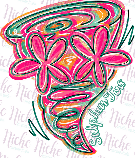 -SUL4444 Flower Tor Decal