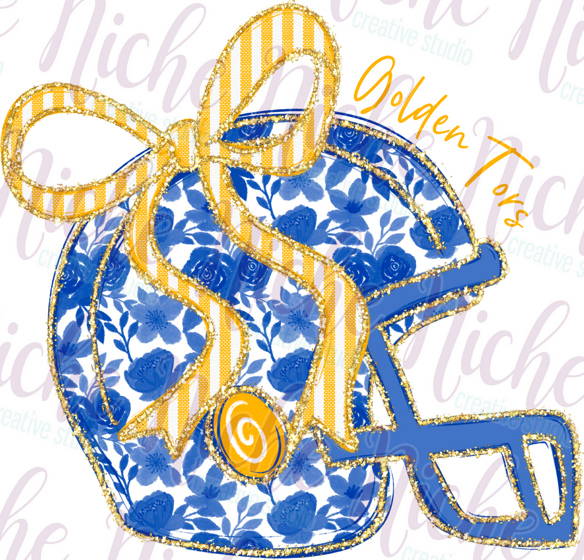 -SUL4729 Sulphur Tors Floral Helmet Decal