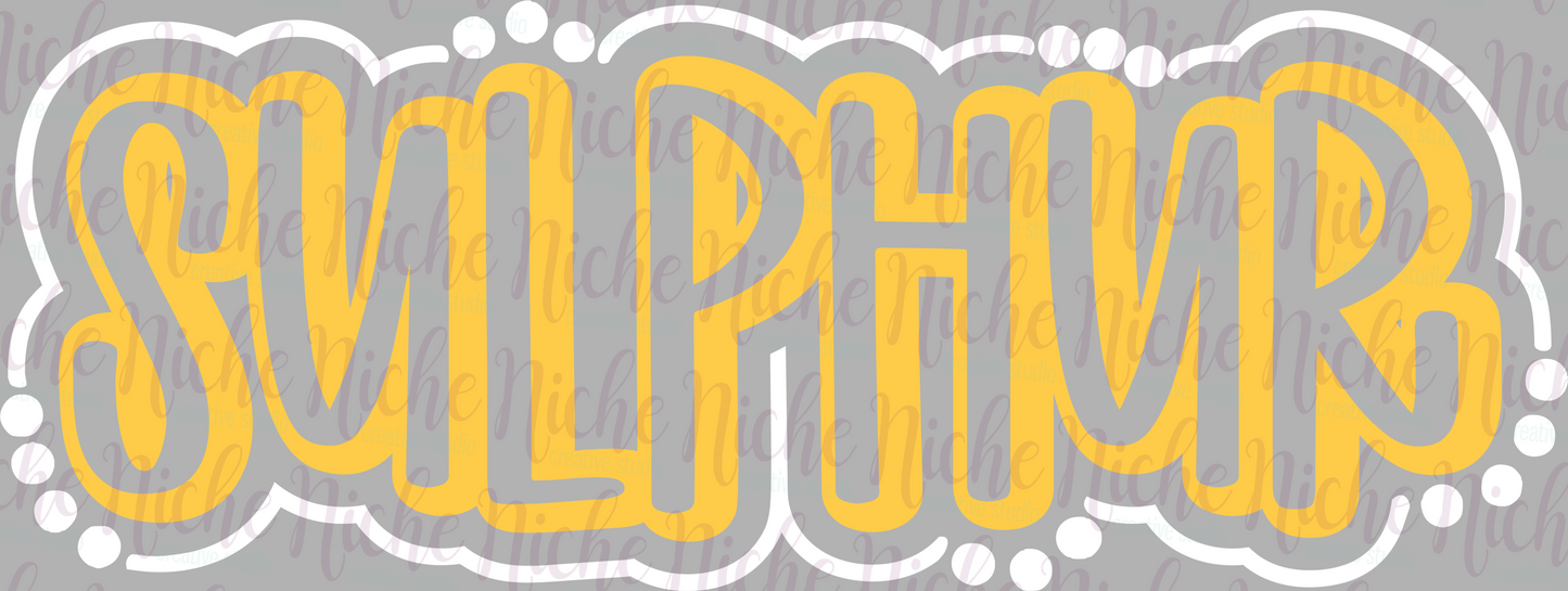 -SUL8259 Sulphur Doodle Decal