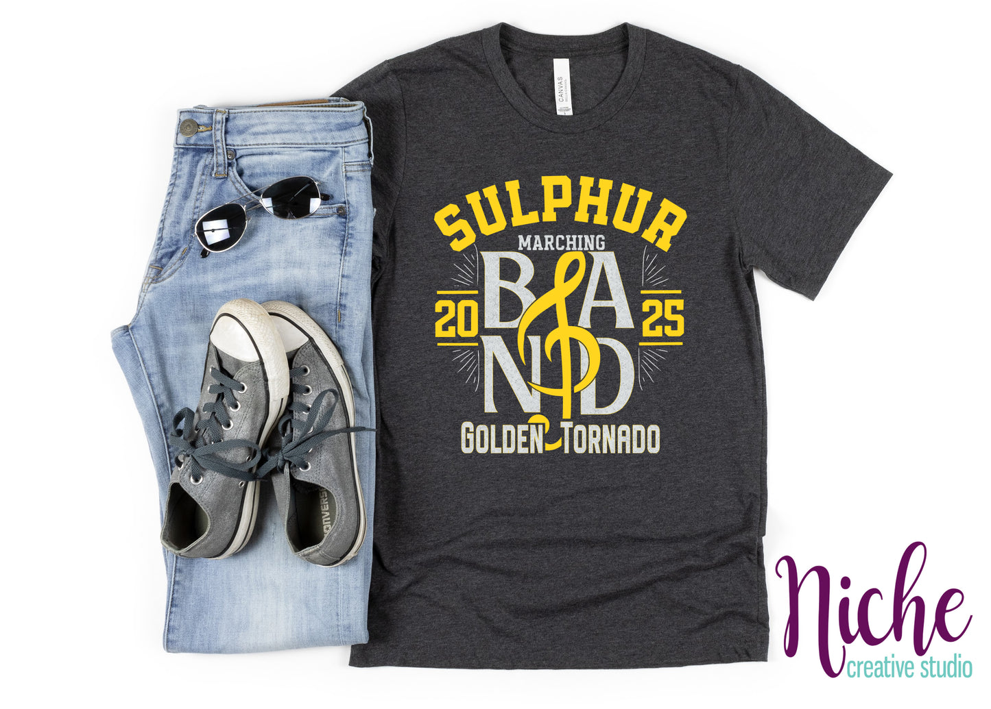 -SUL8401 Sulphur Golden Tornado Band Decal