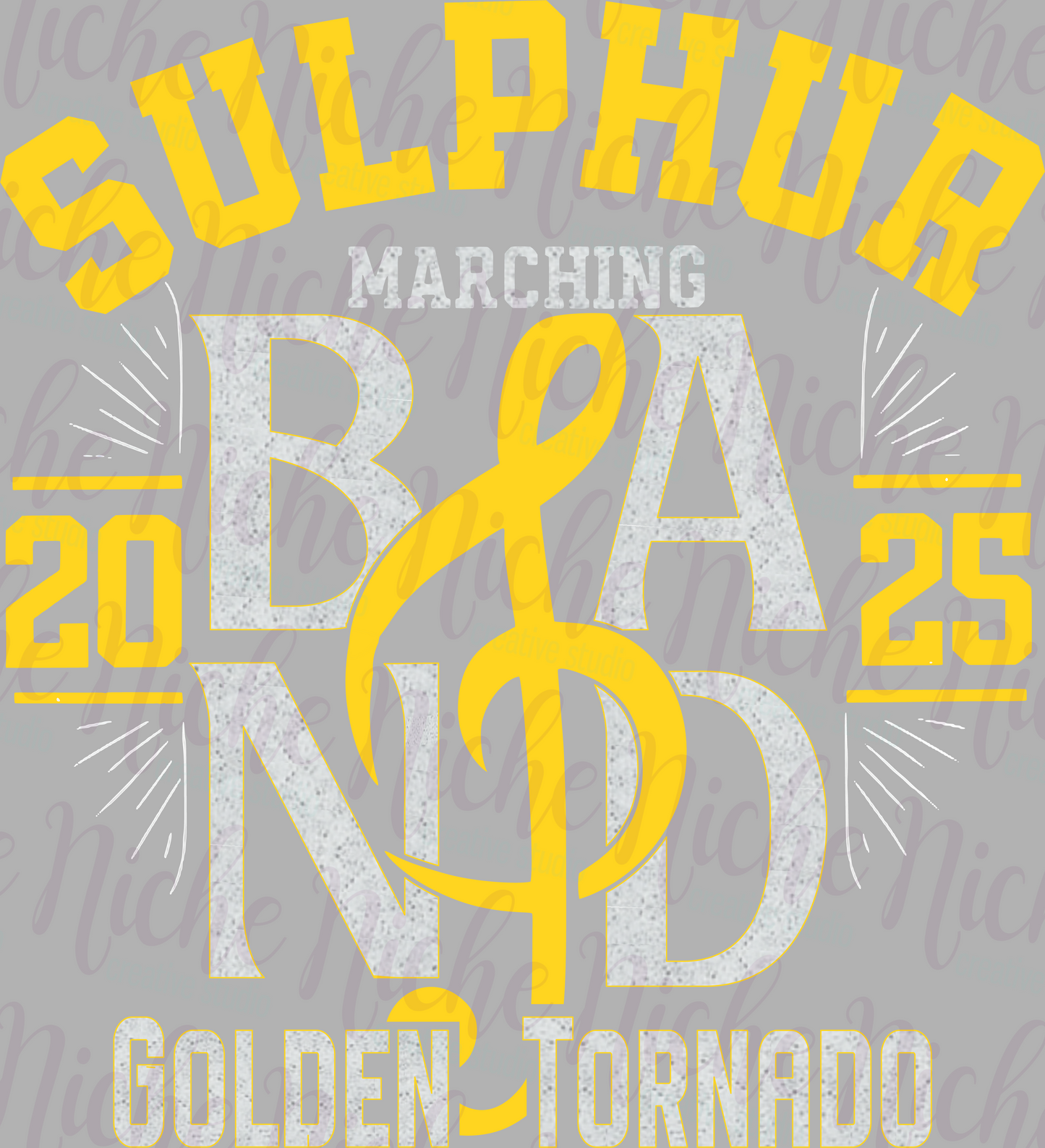 -SUL8401 Sulphur Golden Tornado Band Decal